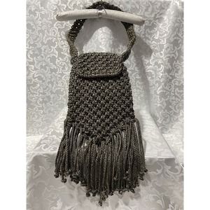 Unique Handmade Macrame Boho Purse, Made With Paracord, Green